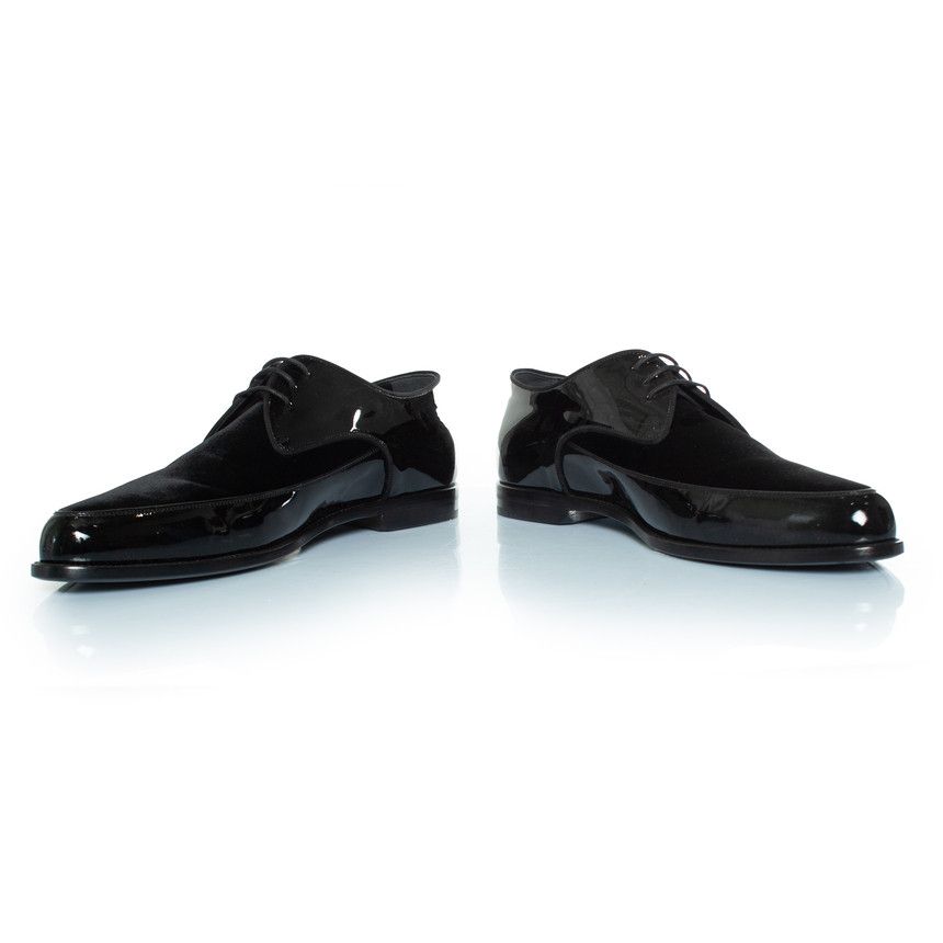 Saint Laurent Paris Saint Laurent, Patent and suede lace up derby Size US 12 / EU 45 - 3 Thumbnail