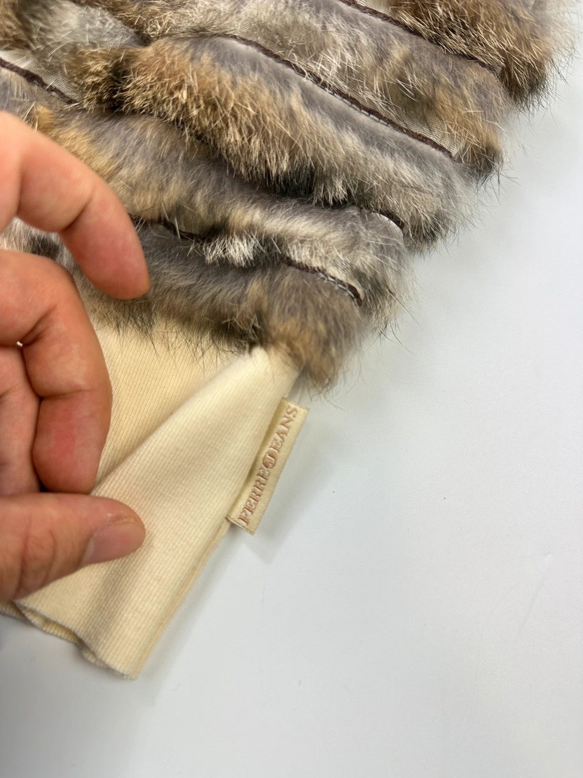 Gianfranco Ferre GianFranco Ferre Early 00’s Sleeveless Top Beige Fur & Mesh Size S / US 4 / IT 40 - 6 Thumbnail