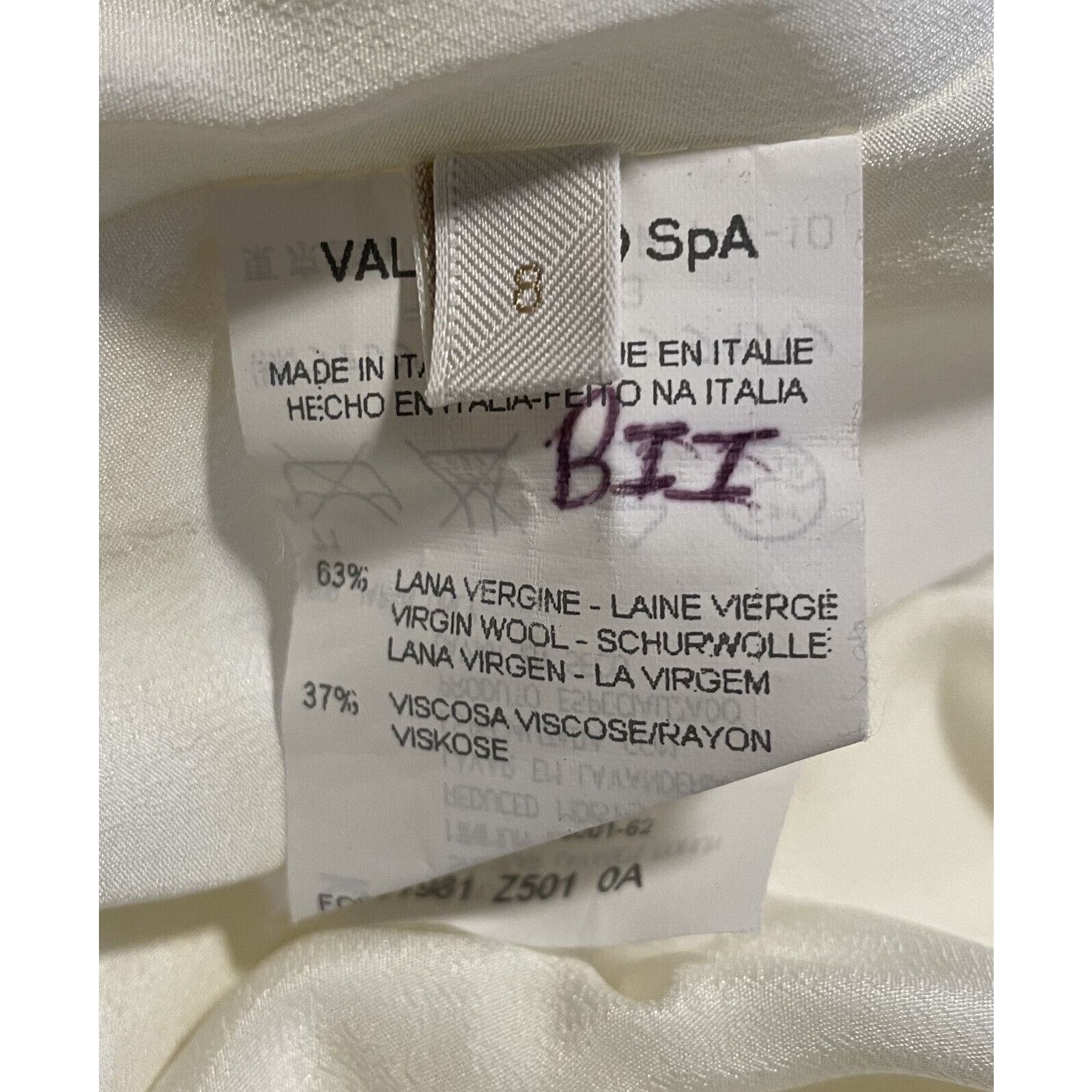 Valentino Vintage Valentino Ivory Wool Blend Straight Skirt Womens 8 Size 30" / US 8 / IT 44 - 7 Thumbnail