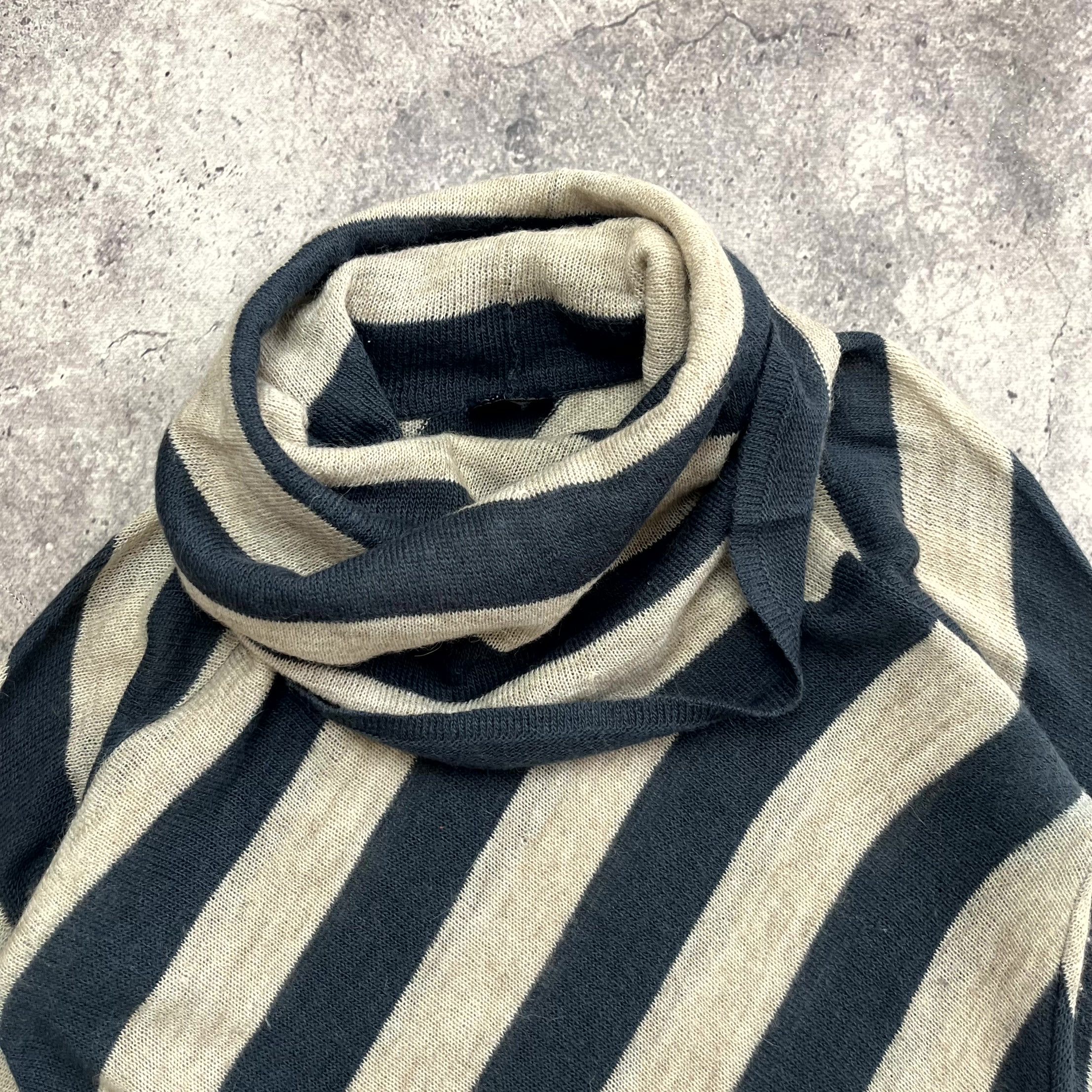 Armani Y2K Armani Turtleneck Striped Biege Sweater Size M Size M / US 6-8 / IT 42-44 - 5 Thumbnail