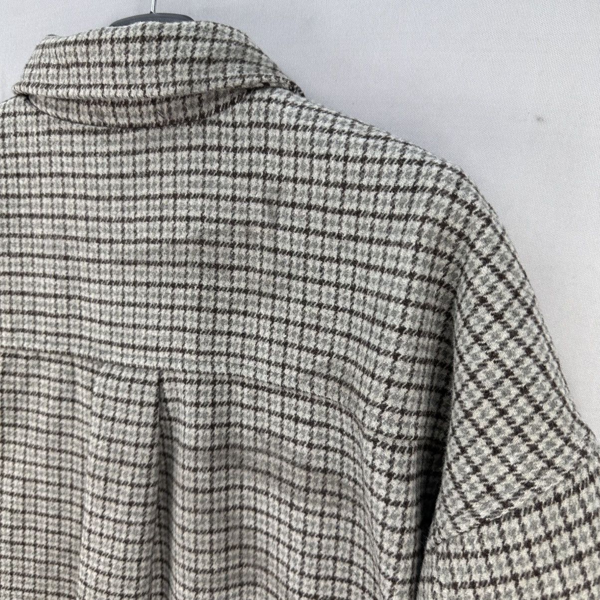 Japanese Brand Vintage Wool Houndstooth Flannel Jacket Women by Merlot Size S / US 4 / IT 40 - 5 Thumbnail