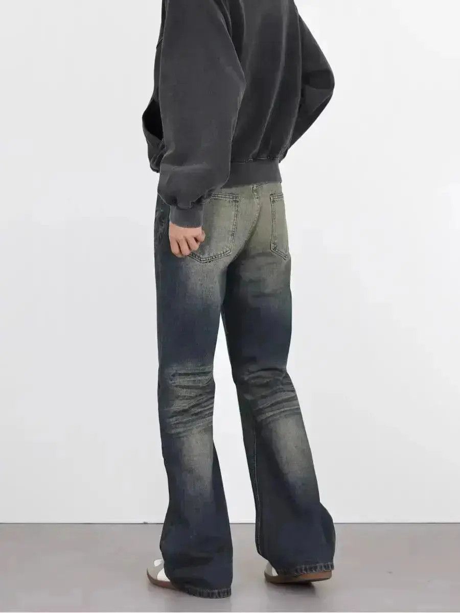 Japanese Brand Vintage Blue Denim Micro Flare Loose Straight Leg Pants Size US 34 / EU 50 - 5 Thumbnail