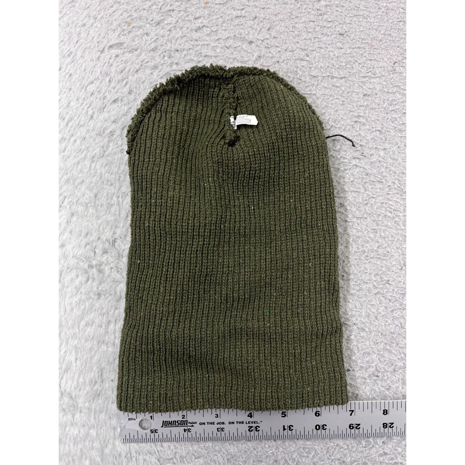 Vintage Beanie Hat Men Adult One Size Green Knit Cotton Polyester Blend Winter Snowboard Clothing Snowboard Ski Accessories Size ONE SIZE - 4 Thumbnail