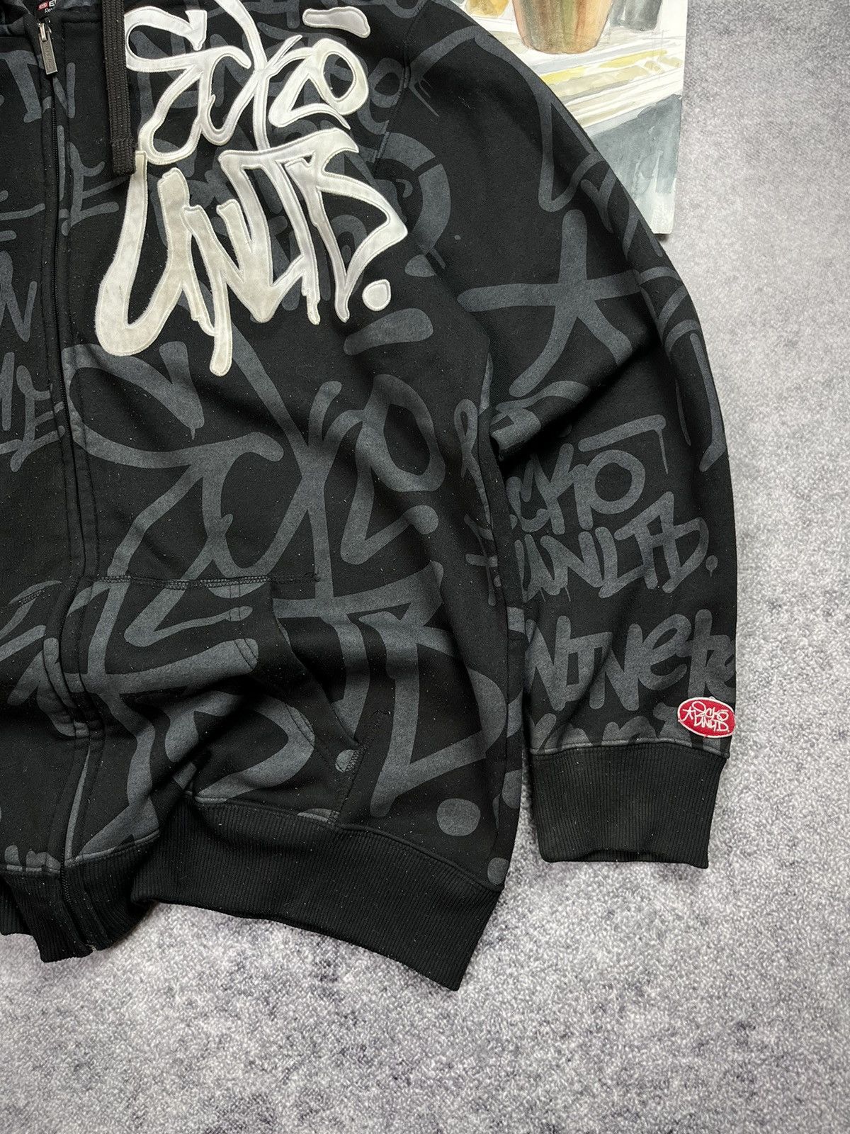 Ecko Unltd. 🔥CRAZY ECKO UNLTD FULL PRINTED VINTAGE ZIP UP BOXY HOODIE Size US L / EU 52-54 / 3 - 4 Thumbnail