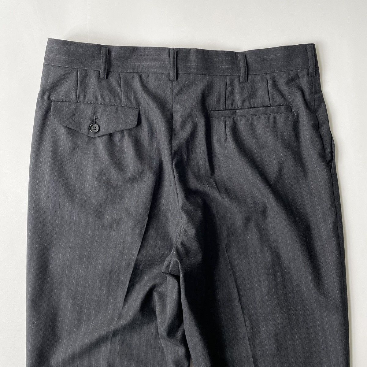 Comme des Garcons A/W 11 Black/Grey Pinstripe Wool Trousers Size US 34 / EU 50 - 14 Thumbnail