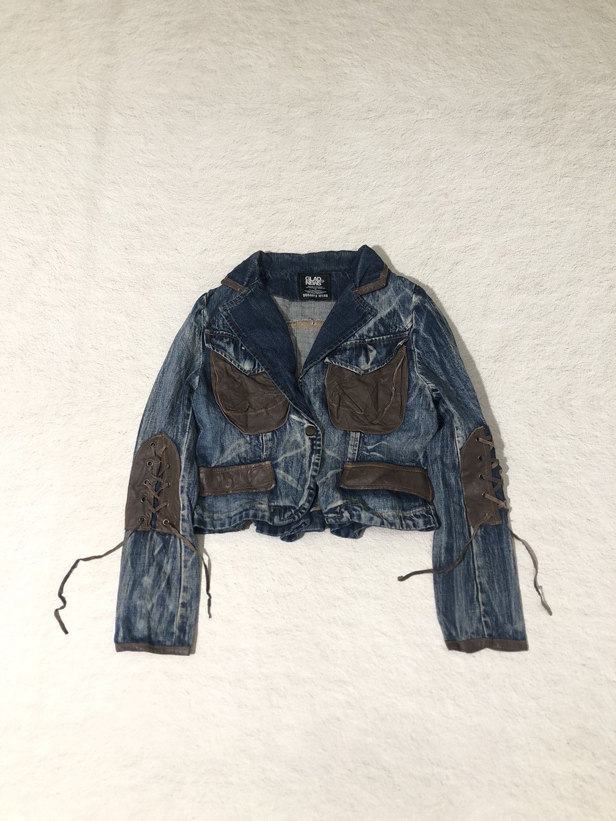Japanese Brand 📦 vintage gladnews denim jacket Size S / US 4 / IT 40 - 1 Thumbnail
