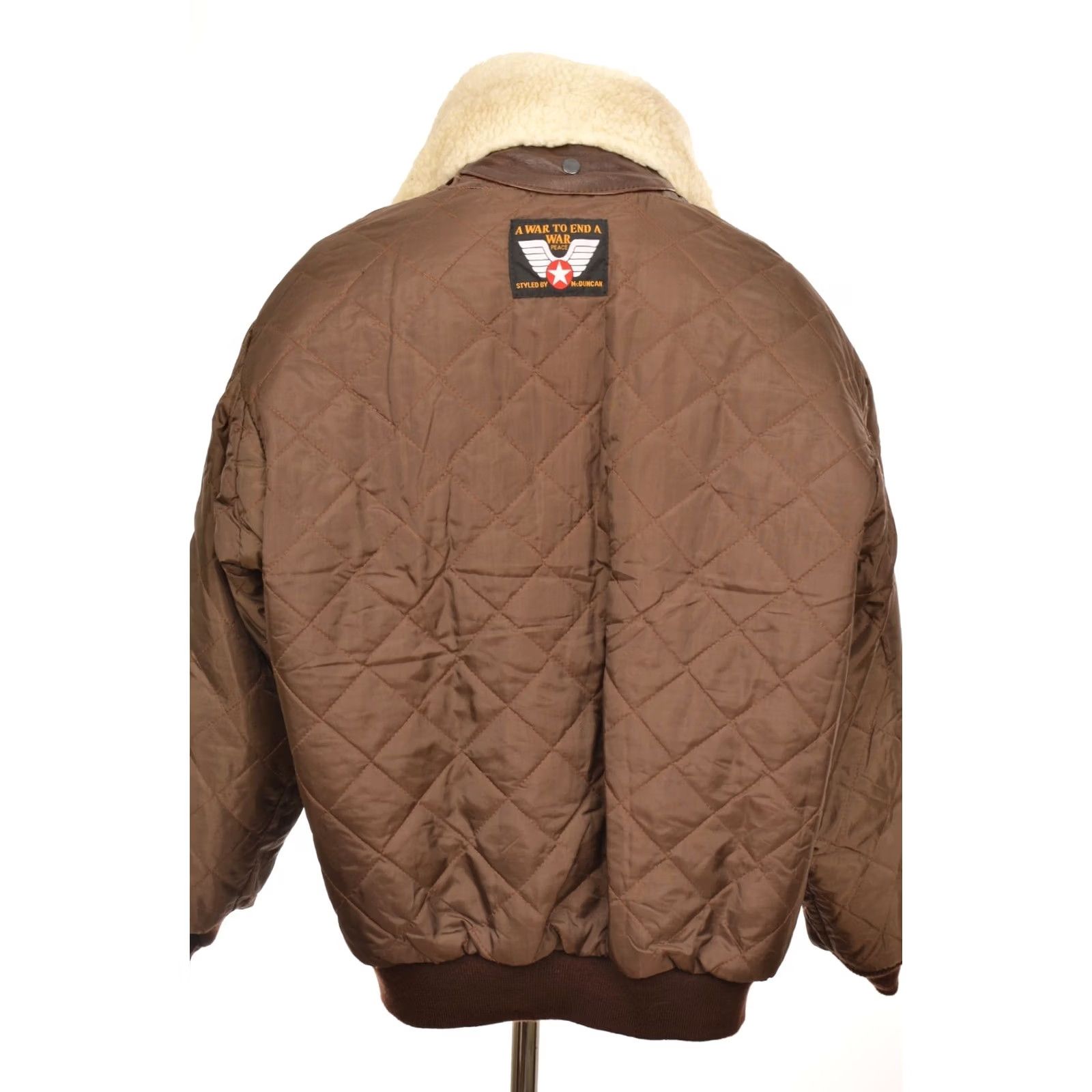 Vintage DDP McDuncan Air Force Brown Leather Aviator Jacket Size 50 Mens Bomber Jacket Leather Brown 50 Vintage Bay? Size US M / EU 48-50 / 2 - 7 Thumbnail