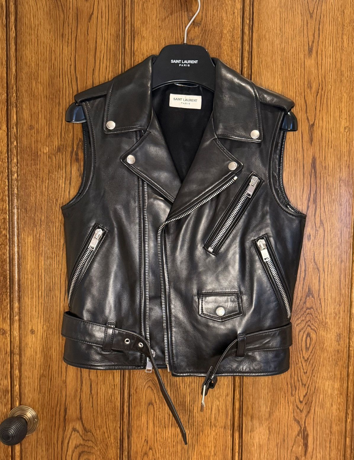 Saint Laurent Paris SS13 Saint Laurent sleeveless biker vest leather jacket L01 Size US S / EU 44-46 / 1 - 2 Thumbnail