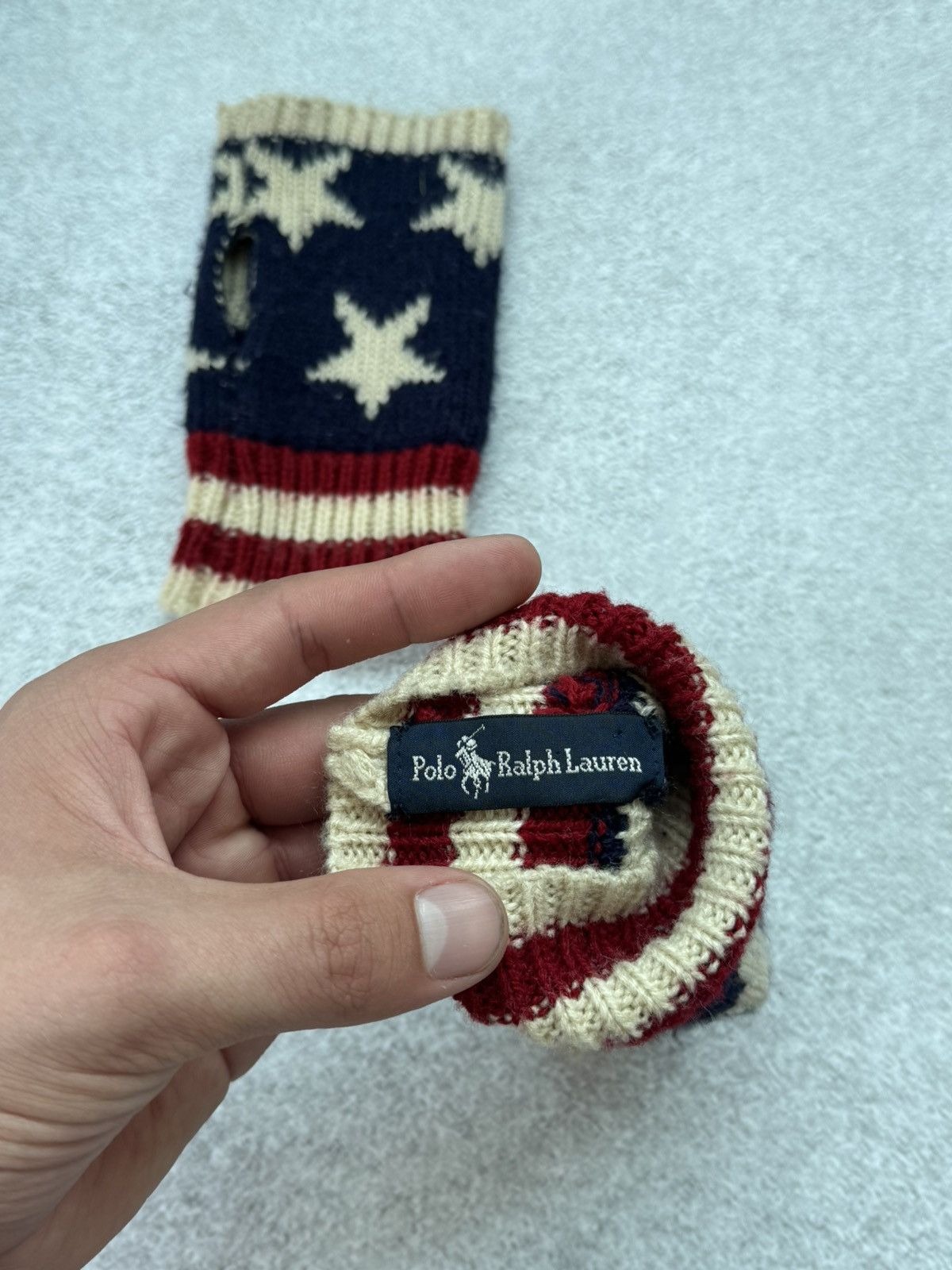 Polo Ralph Lauren Polo Ralph Lauren Rare American Flag USA Fingerless gloves Size ONE SIZE - 9 Thumbnail