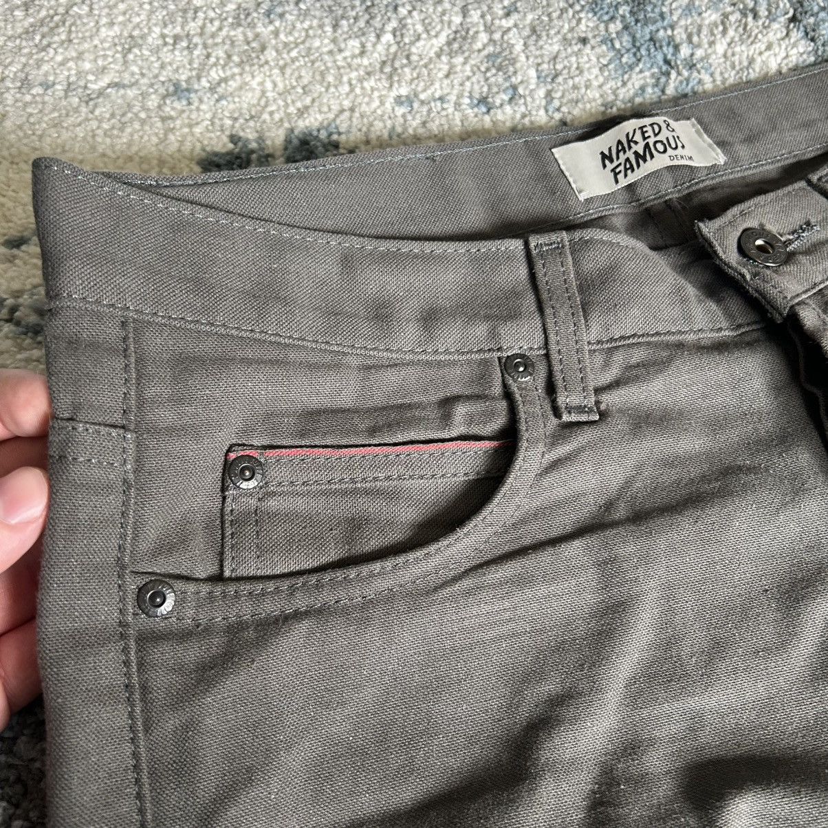 Naked & Famous AUTUMN 2020 Made in Canada BLACK STEEL DUCK CANVAS SELVEDGE Size US 33 - 6 Thumbnail