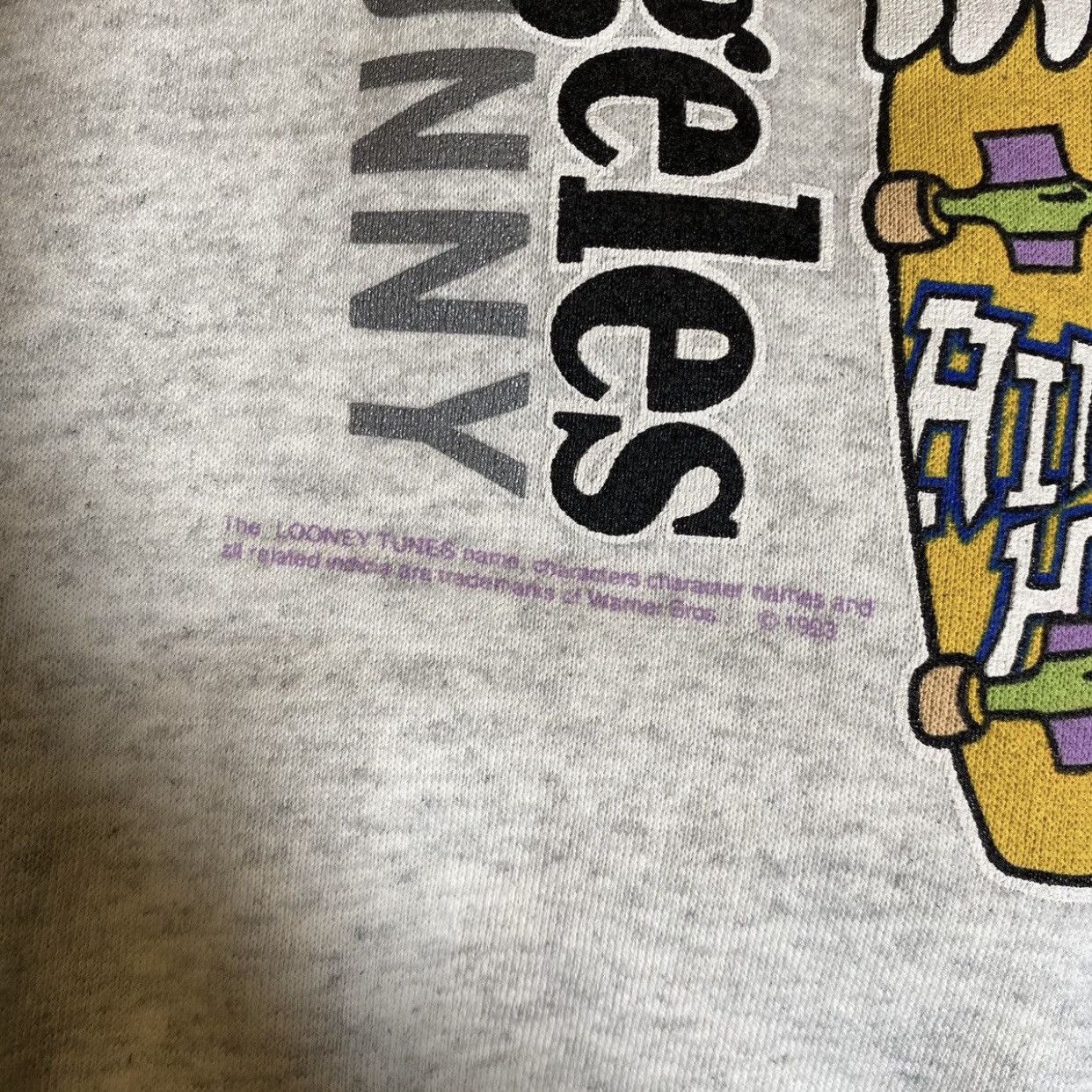 Warner Bros 90s Bugs Bunny Los Angeles Looney Tunes Skater Print Size US L / EU 52-54 / 3 - 6 Thumbnail