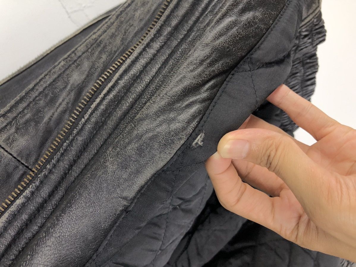 Leather Vintage Bestone Sheepskin Leather Bomber Jacket Size US L / EU 52-54 / 3 - 18 Thumbnail