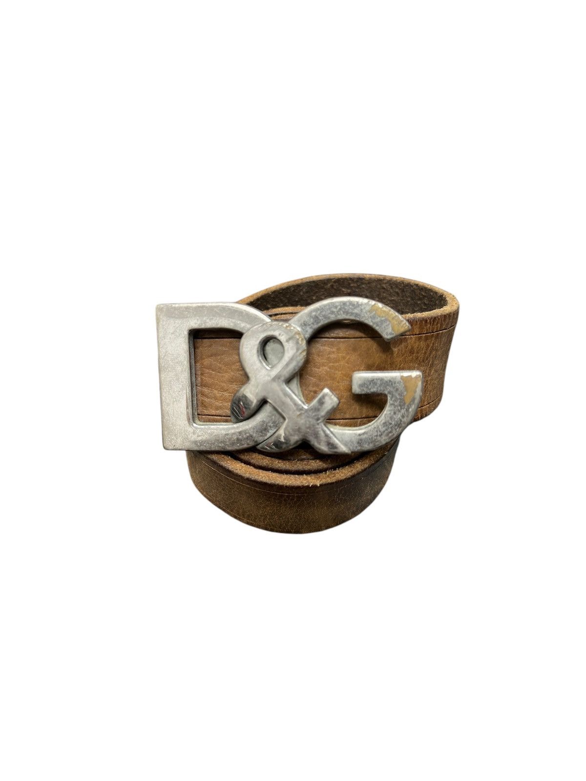 Dolce & Gabbana Vintage Dolce & Gabbana Leather Buckle Belt Metal Logo Size 36 - 1 Thumbnail
