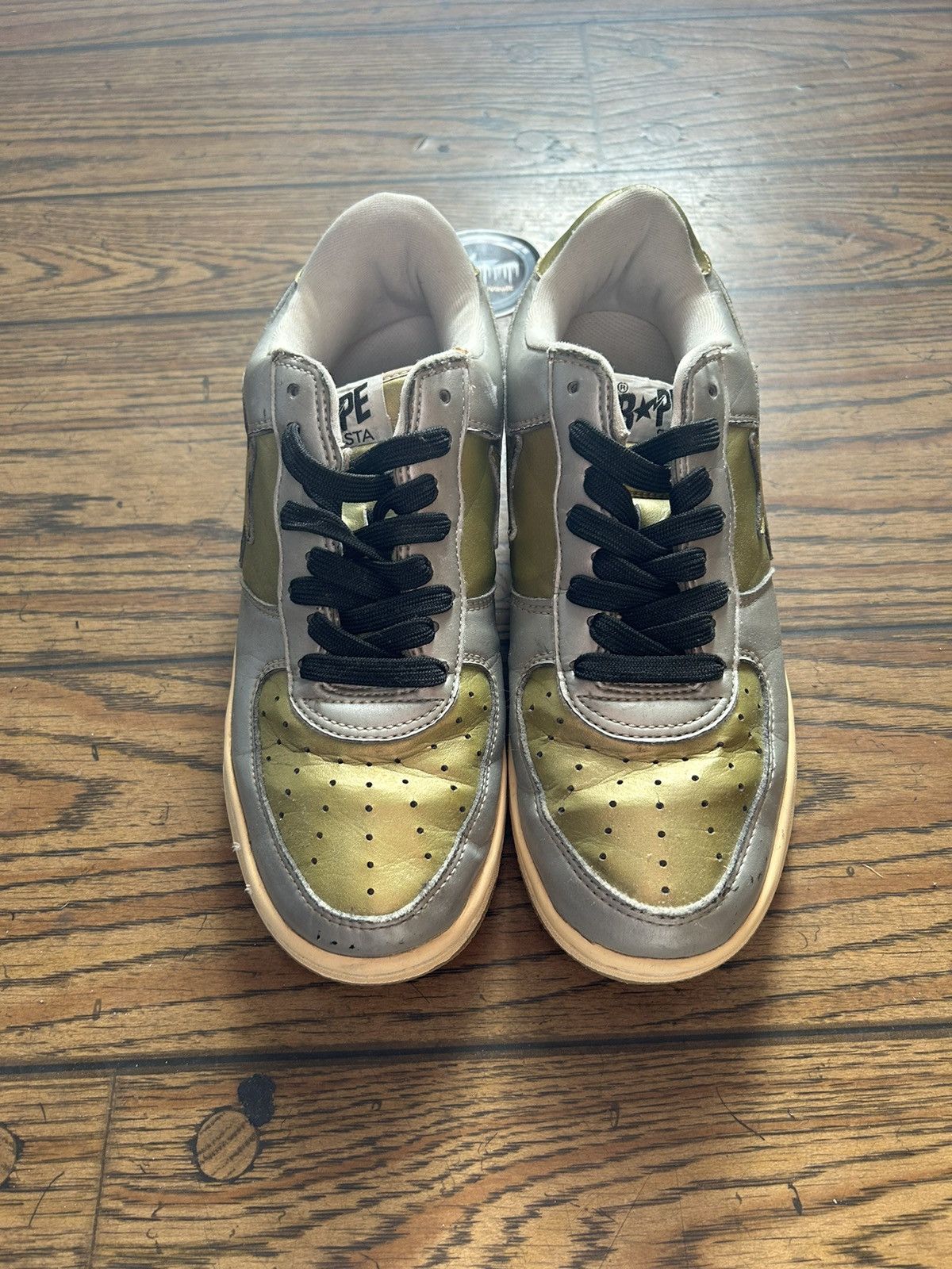 Bape Bape Grey/Green 10th Anniversary Bapesta Size US 9.5 / EU 42-43 - 5 Thumbnail