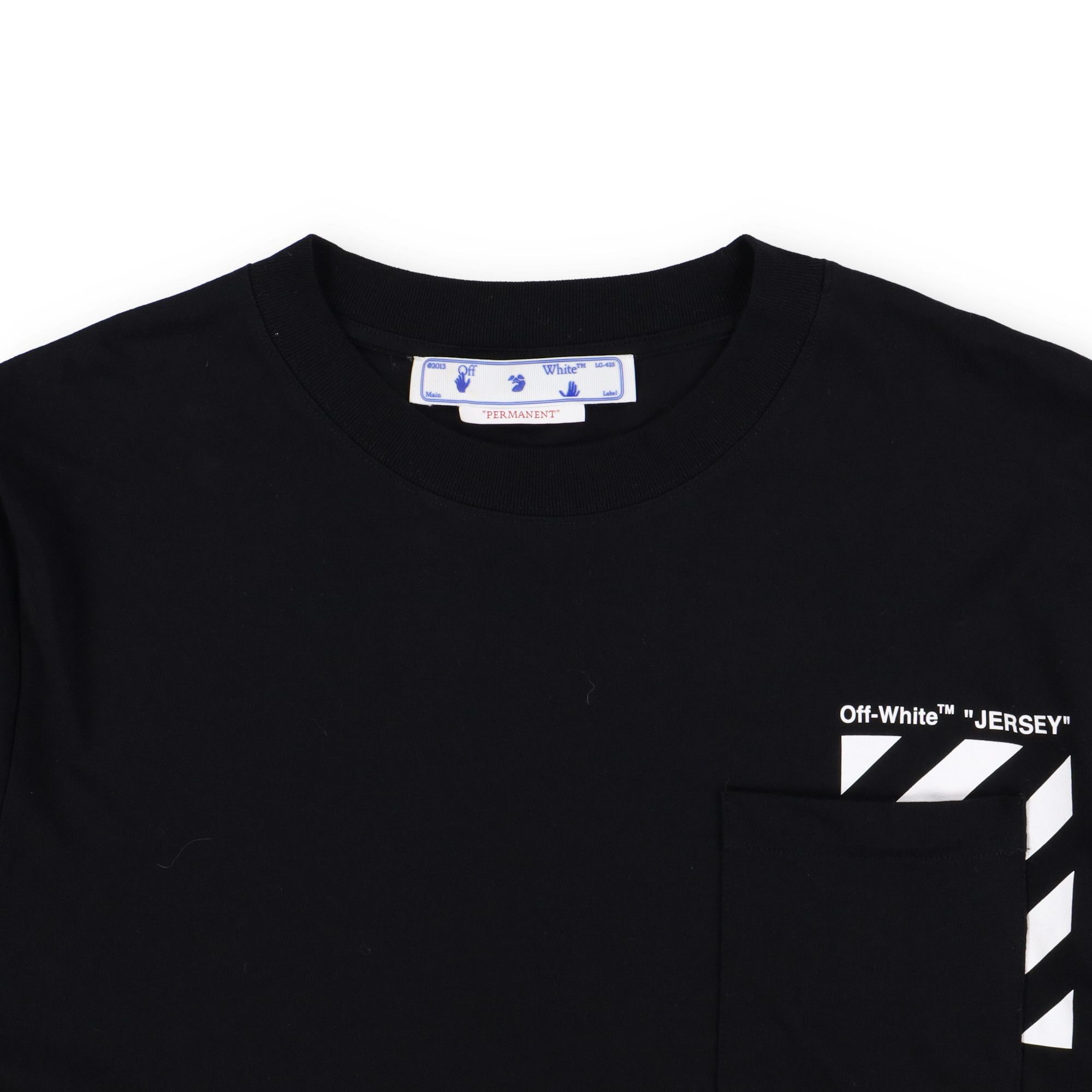 Off-White Black Diagonals Logo Chest Pocket T-Shirt Size US L / EU 52-54 / 3 - 5 Thumbnail