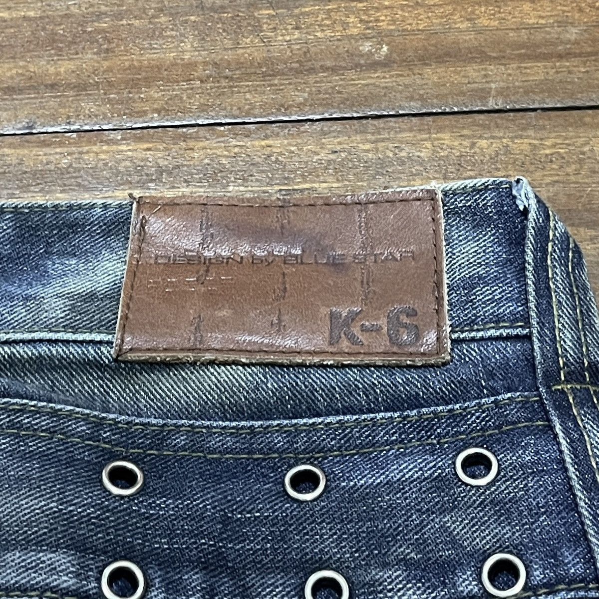 14th Addiction × Le Grande Bleu (L.G.B.) Rare Design Vintage Brand Korea Blue Jeans 2000s Size US 31 - 9 Thumbnail
