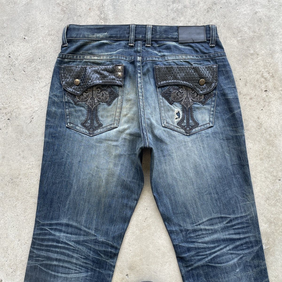 Japanese Brand Vintage Japan Jeans Distressed Faded Denim Pants RARE W34 Size US 34 / EU 50 - 12 Thumbnail