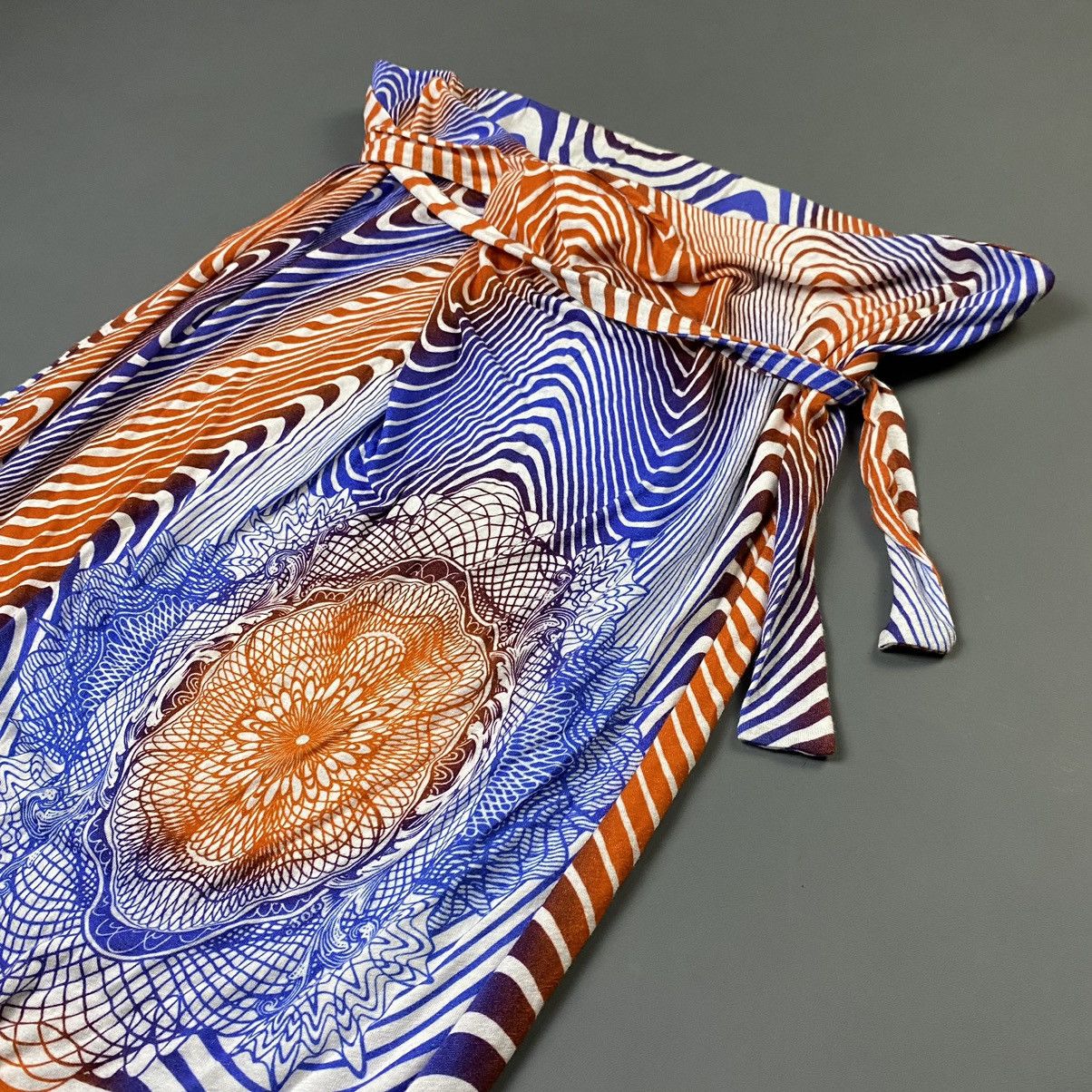 Jean Paul Gaultier Jean Paul Gaultier - Illusion Wraparound Tie Print Skirt Size 28" / US 6 / IT 42 - 5 Thumbnail