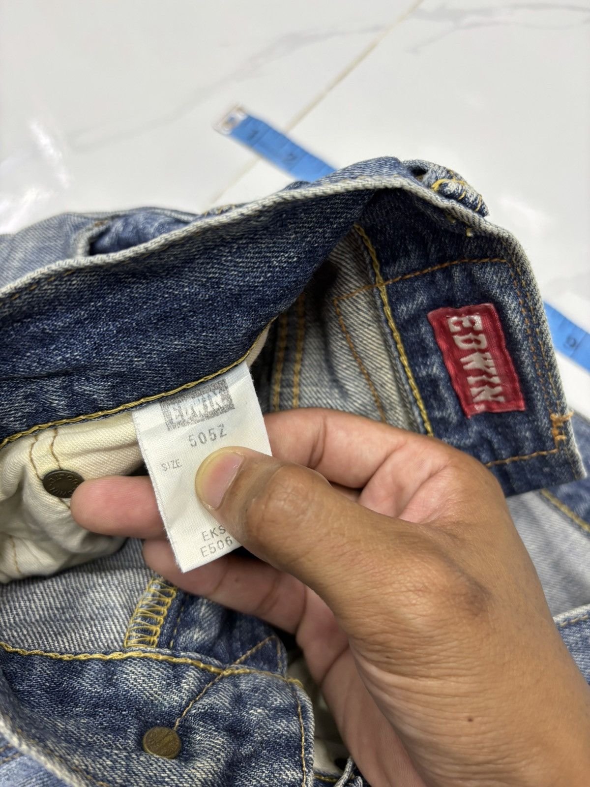 Kapital Edwin 505z Selvedge Denim Baggy Jeans Buckle Back Size US 33 - 14 Thumbnail