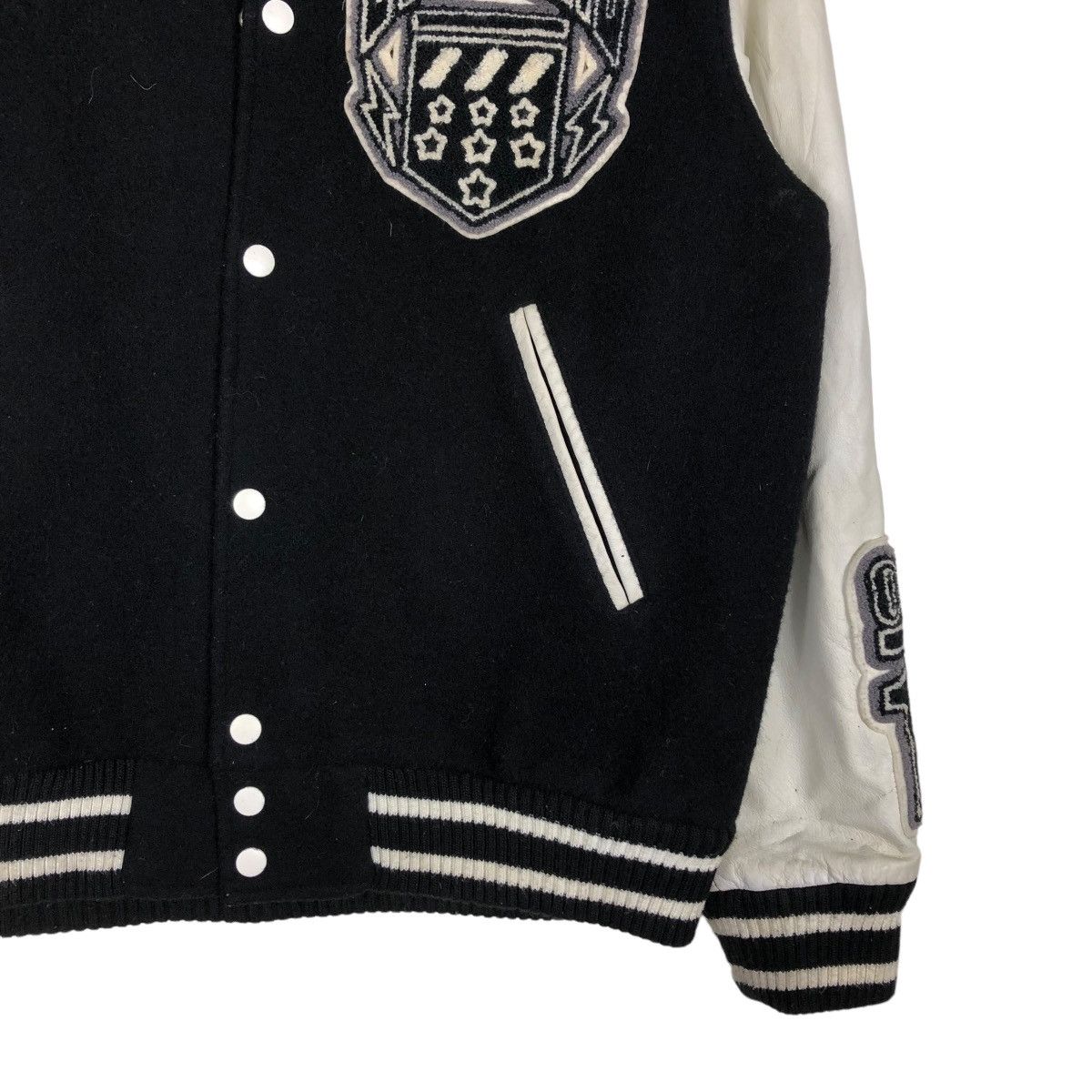 Hysteric Glamour 🔥VINTAGE VARSITY JACKET LEATHER ONBOARD EMBROIDERY BIG LOGO Size US M / EU 48-50 / 2 - 5 Thumbnail