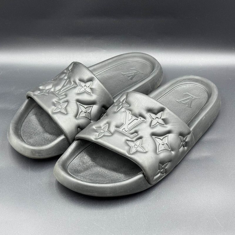 Louis Vuitton Louis Vuitton Black Slip-On Slide Sandals - Size US 8.5 / EU 41-42 - 1 Thumbnail