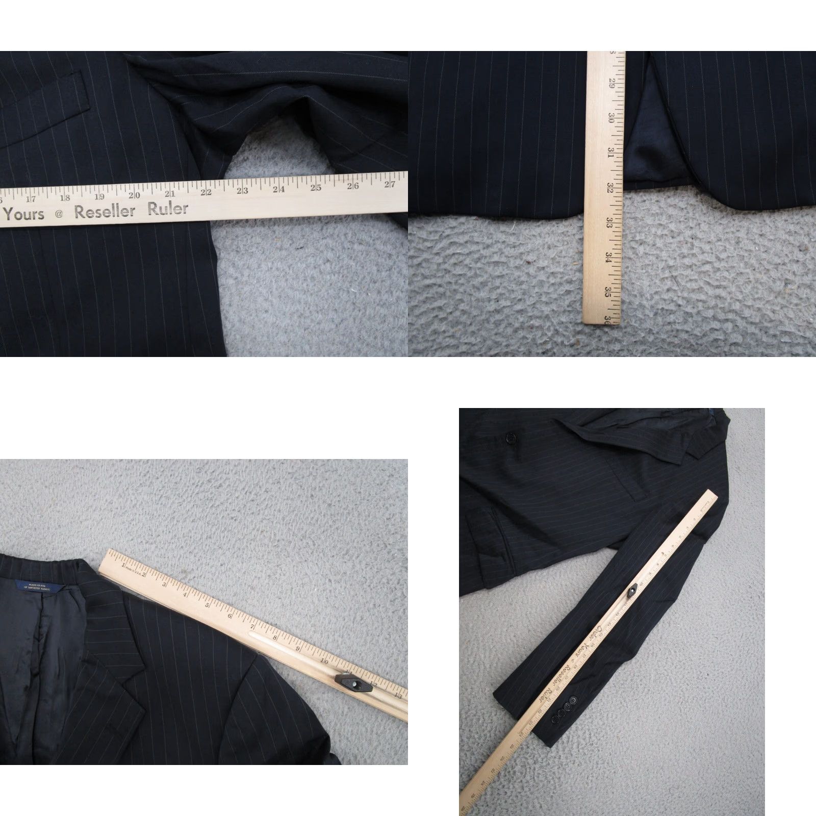 Brooks Brothers Brooks Brothers Blazer Suit Jacket Blue Pin Striped Wool Size 43 Regular Notch Lapel Three-Button Single-Breasted Men Dress Coat Daily Casual Wedding Size 46R - 8 Thumbnail