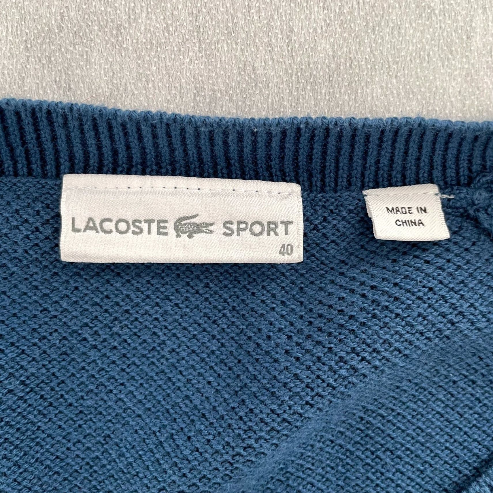 Lacoste VINTAGE Lacoste Sweater Men 40 Blue Golf Preppy Pullover Long Sleeve Cotton Mens Size US L / EU 52-54 / 3 - 6 Thumbnail