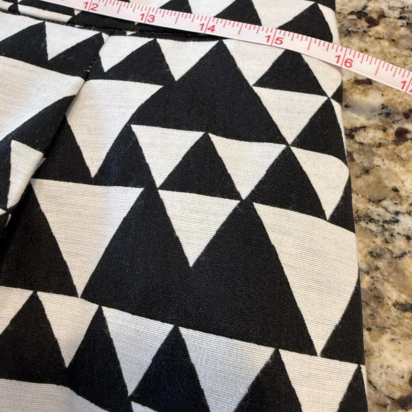 Other J. Crew Factory mini skirt black white diamond pattern SZ 6 Size 28" / US 6 / IT 42 - 7 Thumbnail