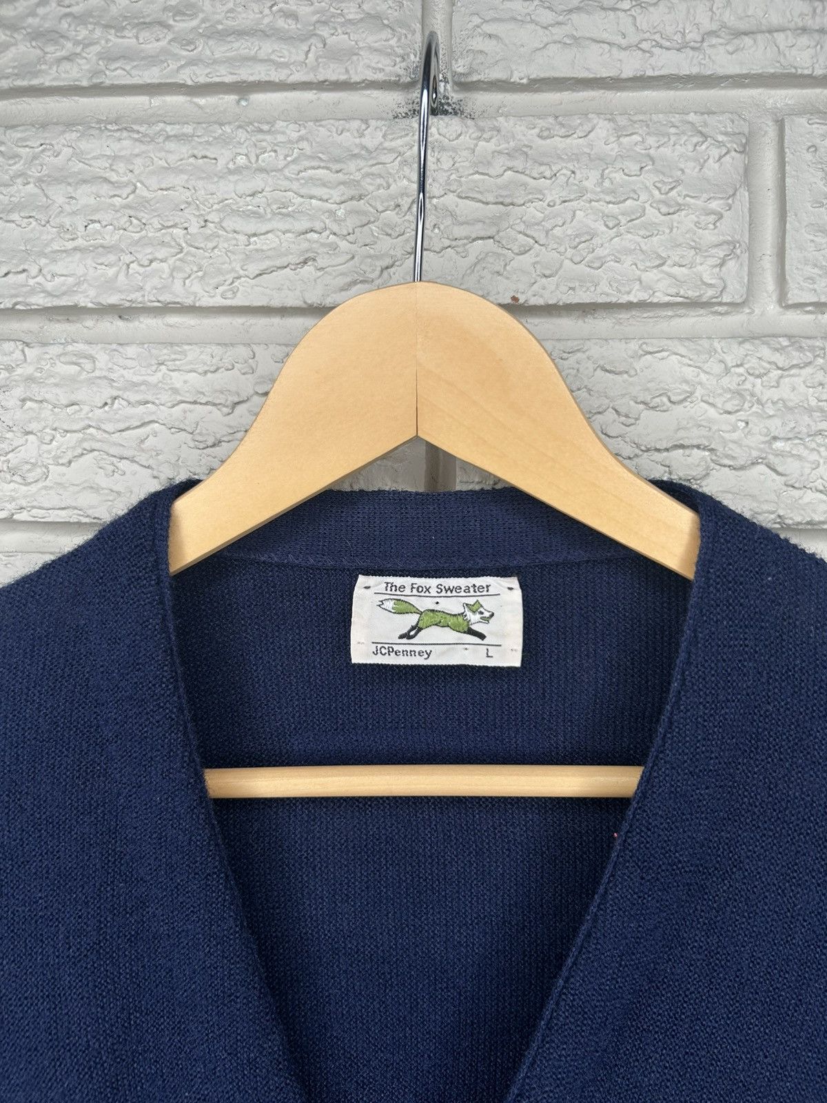 JCPenney Vintage 80s JC Penny The Fox Sweater Cardigan Size US L / EU 52-54 / 3 - 6 Thumbnail