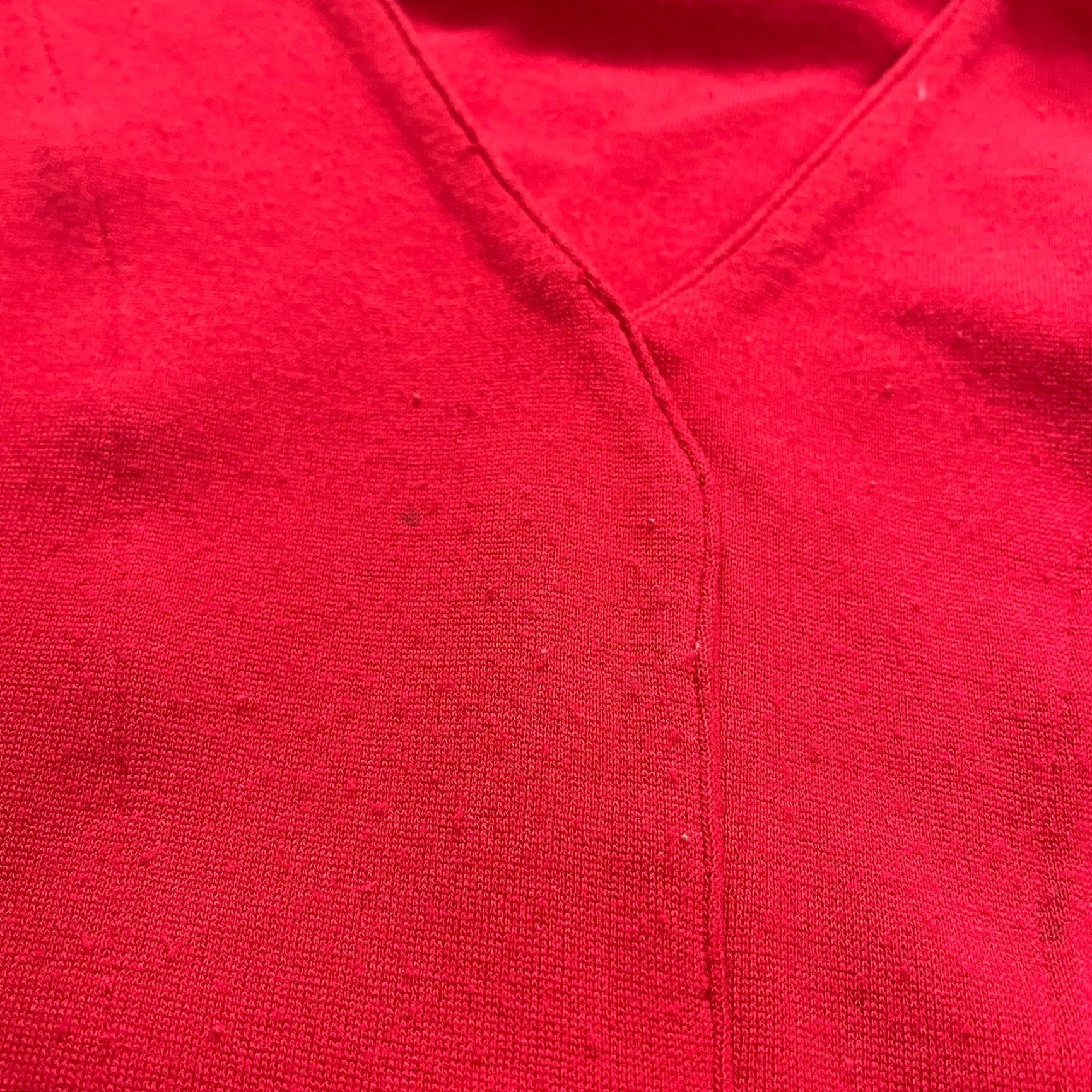 Vintage VINTAGE Chico's Blouse Shirt Womens XL Red Solid Long Sleeve V-Neck Knit Casual Size XL / US 12-14 / IT 48-50 - 4 Thumbnail