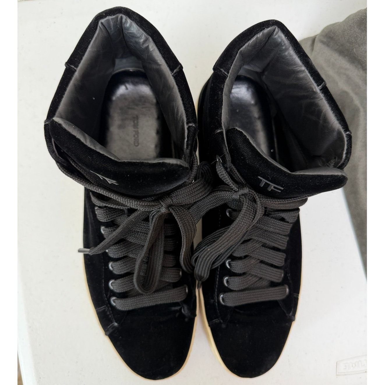 Tom Ford Tom Ford Black Suede High Top Sneakers Size EU 44 Size US 10.5 / EU 43-44 - 10 Thumbnail