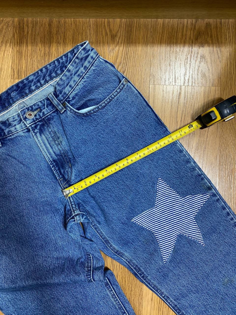 Vintage 💥Distressed Vintage Flared Dirty Washed Crash Denim Jeans Size US 32 / EU 48 - 3 Thumbnail