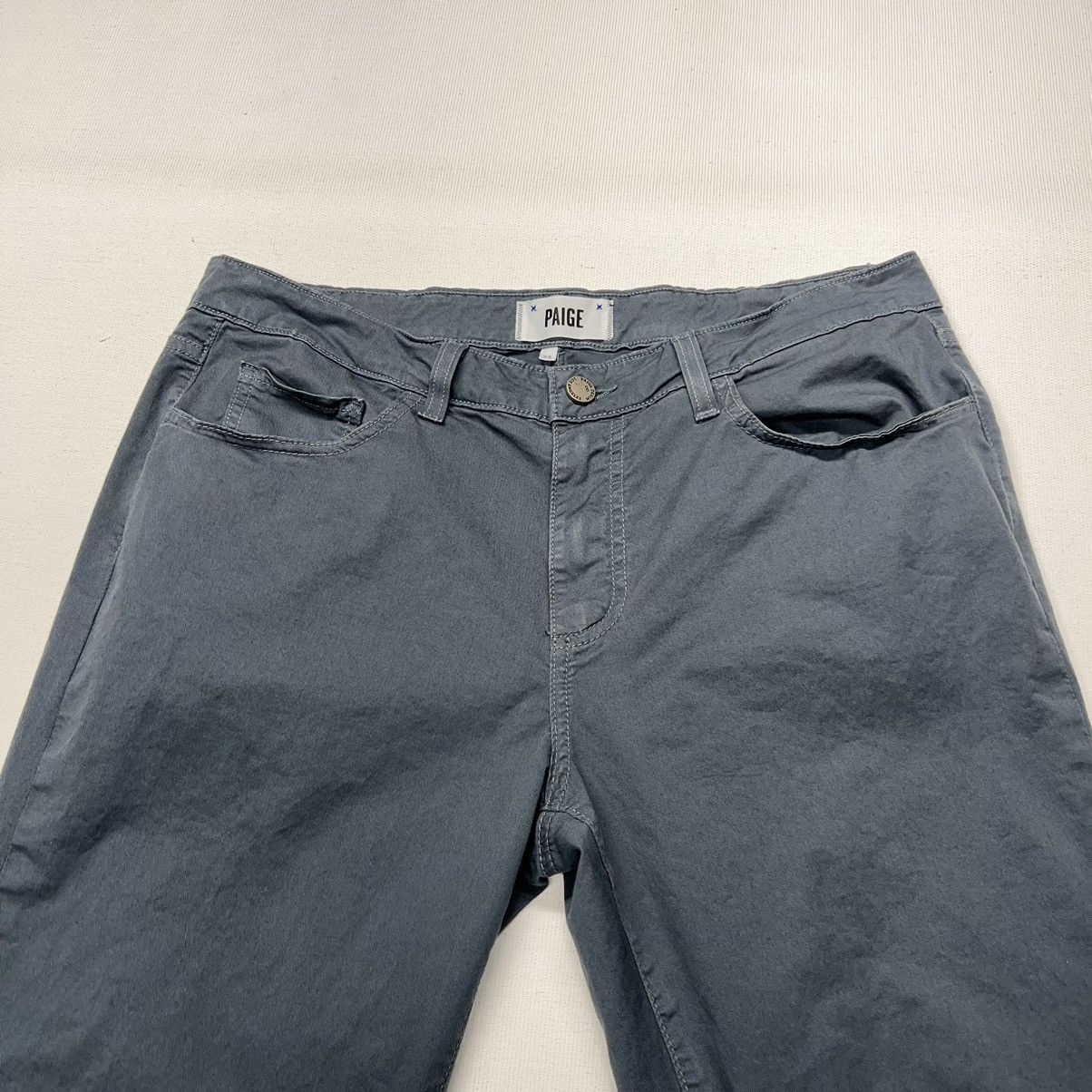 Paige Paige Pants Blue Normandie Straight Chino Preppy Casual Size US 33 - 4 Thumbnail