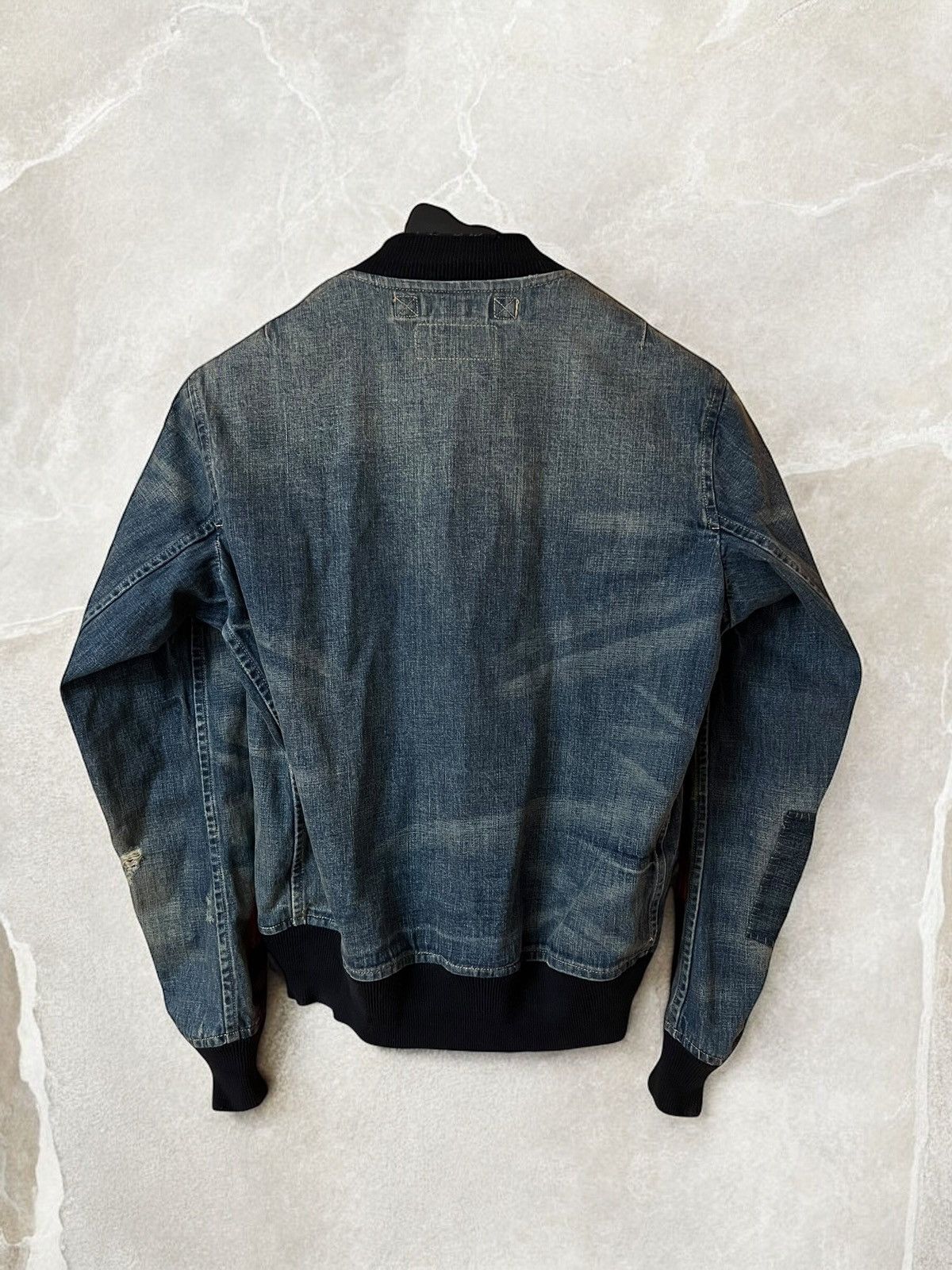 Denim & Supply Ralph Lauren × Polo Ralph Lauren × Vintage DENIM & SUPPLY RALPH LAUREN Denim Bomber jacket ma1 painted Size US M / EU 48-50 / 2 - 7 Thumbnail