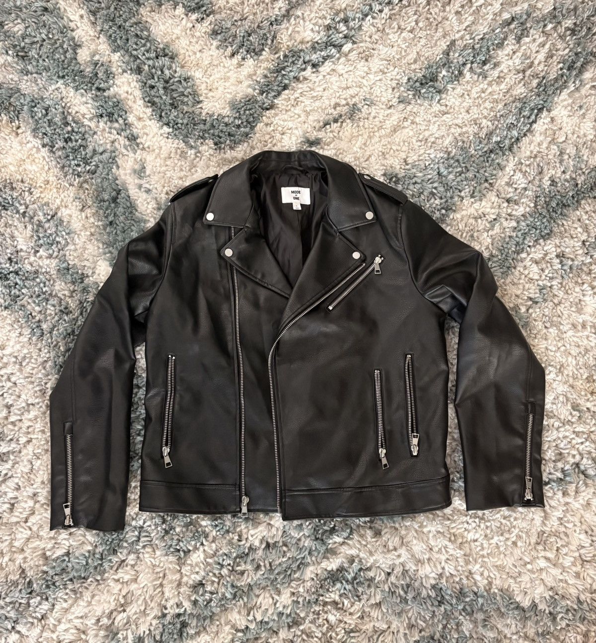 Other Leather Biker Jacket - Size Large Size US L / EU 52-54 / 3 - 1 Thumbnail