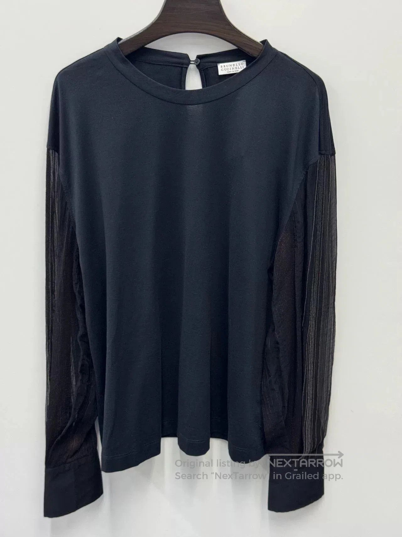 Brunello Cucinelli navy long sleeve T. Size US M / EU 48-50 / 2 - 1 Thumbnail