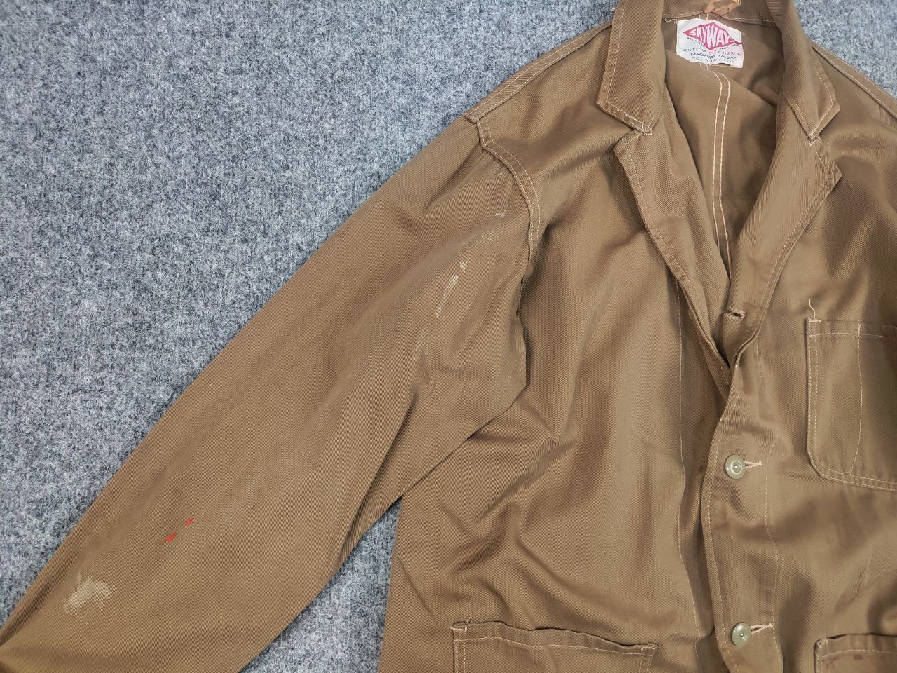 Vintage Skyways Sanforized British 60's drill work Distressed Jacket Size US M / EU 48-50 / 2 - 10 Thumbnail
