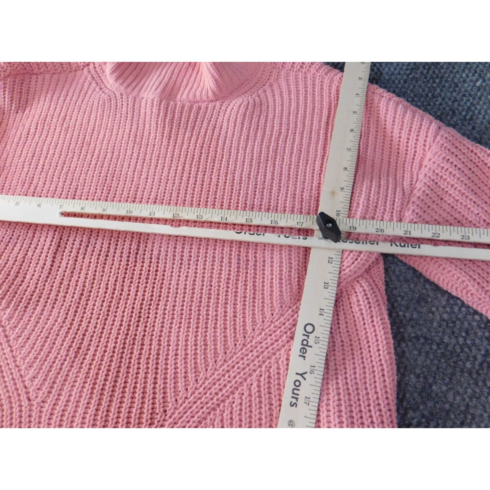 Vintage Crown & Ivy Womens Sweater Pullover Turtleneck Knit Dolman Sleeve Medium Pink Regular Size M Size M / US 6-8 / IT 42-44 - 5 Thumbnail