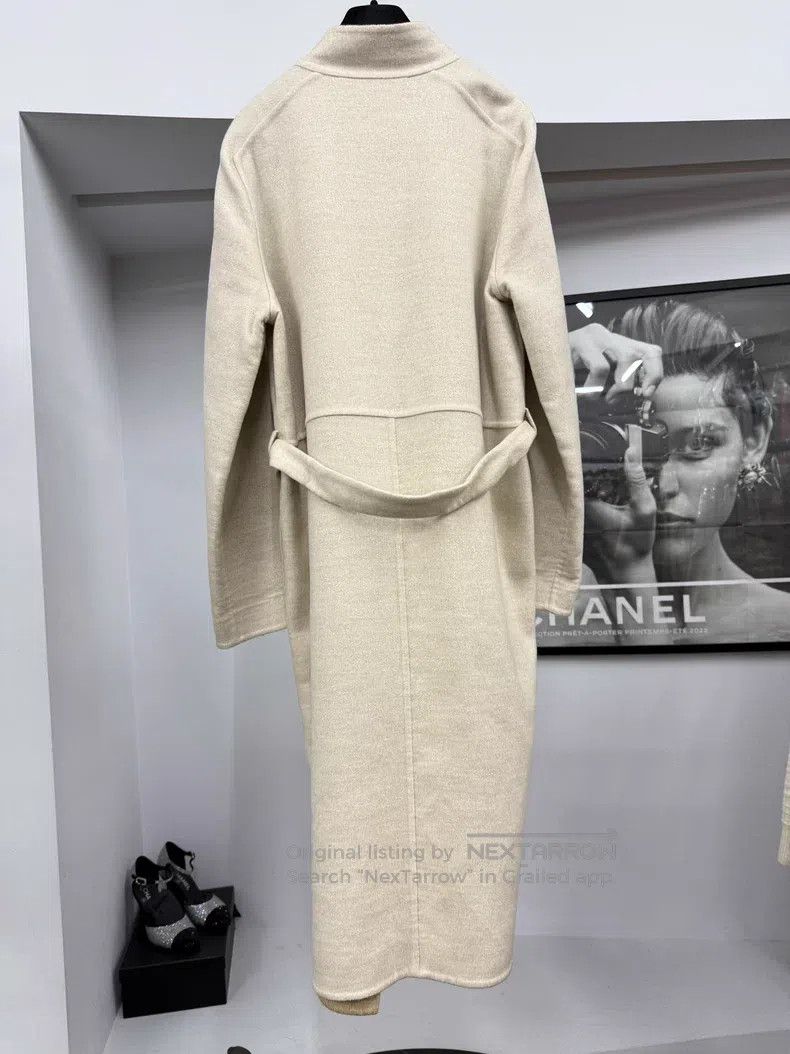 Hermes Hermes Oatmeal color double-sided cashmere coat Size XXS / US 00 / IT 34 - 3 Thumbnail