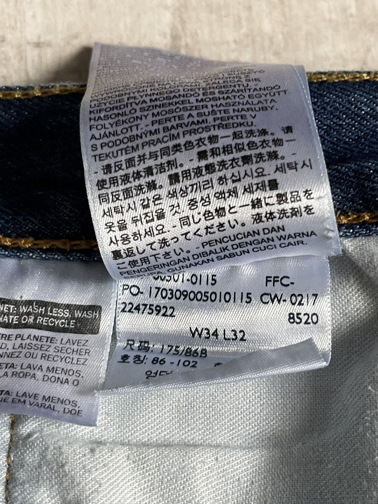 Levi's Vintage Levi’s Black Flag Denim Jeans Punk Distressed Faded Size US 33 - 12 Thumbnail