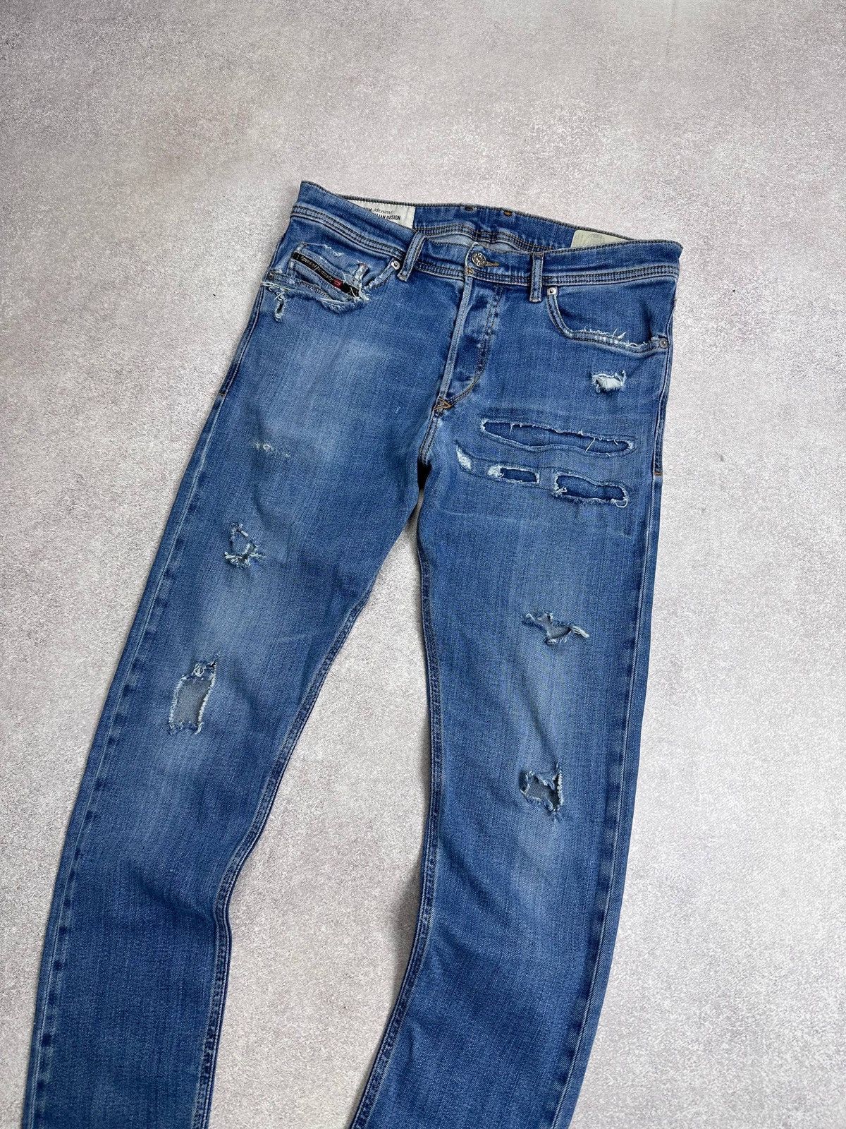Diesel Vintage Diesel Distressed Y2K Slim Jeans 32 Size US 32 / EU 48 - 2 Thumbnail
