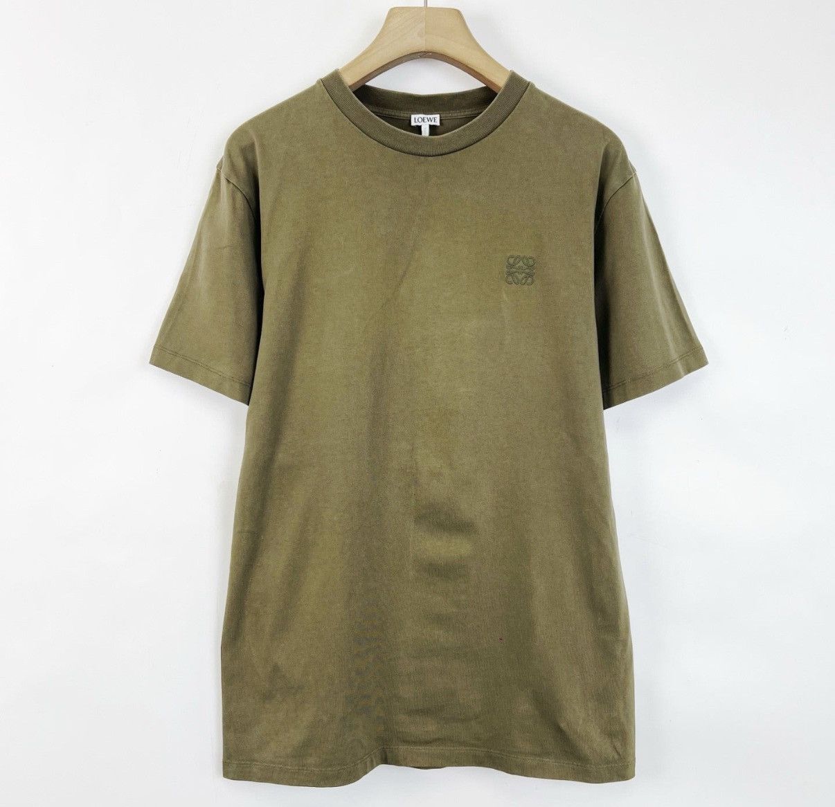 Loewe Loewe Army Green Embroidered Logo Short Sleeve K12 Size US M / EU 48-50 / 2 - 1 Thumbnail