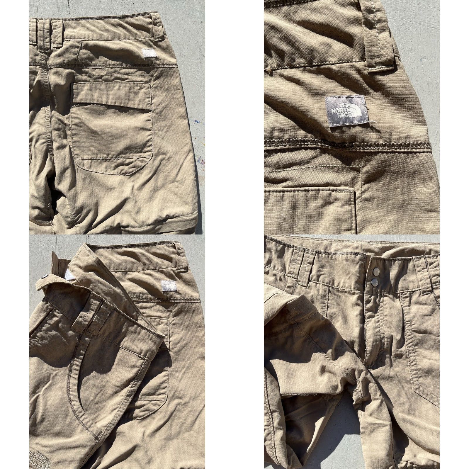 The North Face Women's North Face Pants Beige 12 Convertible Nylon Zip Breath Shorts Hike Camp Size 34" / US 12 / IT 48 - 9 Thumbnail