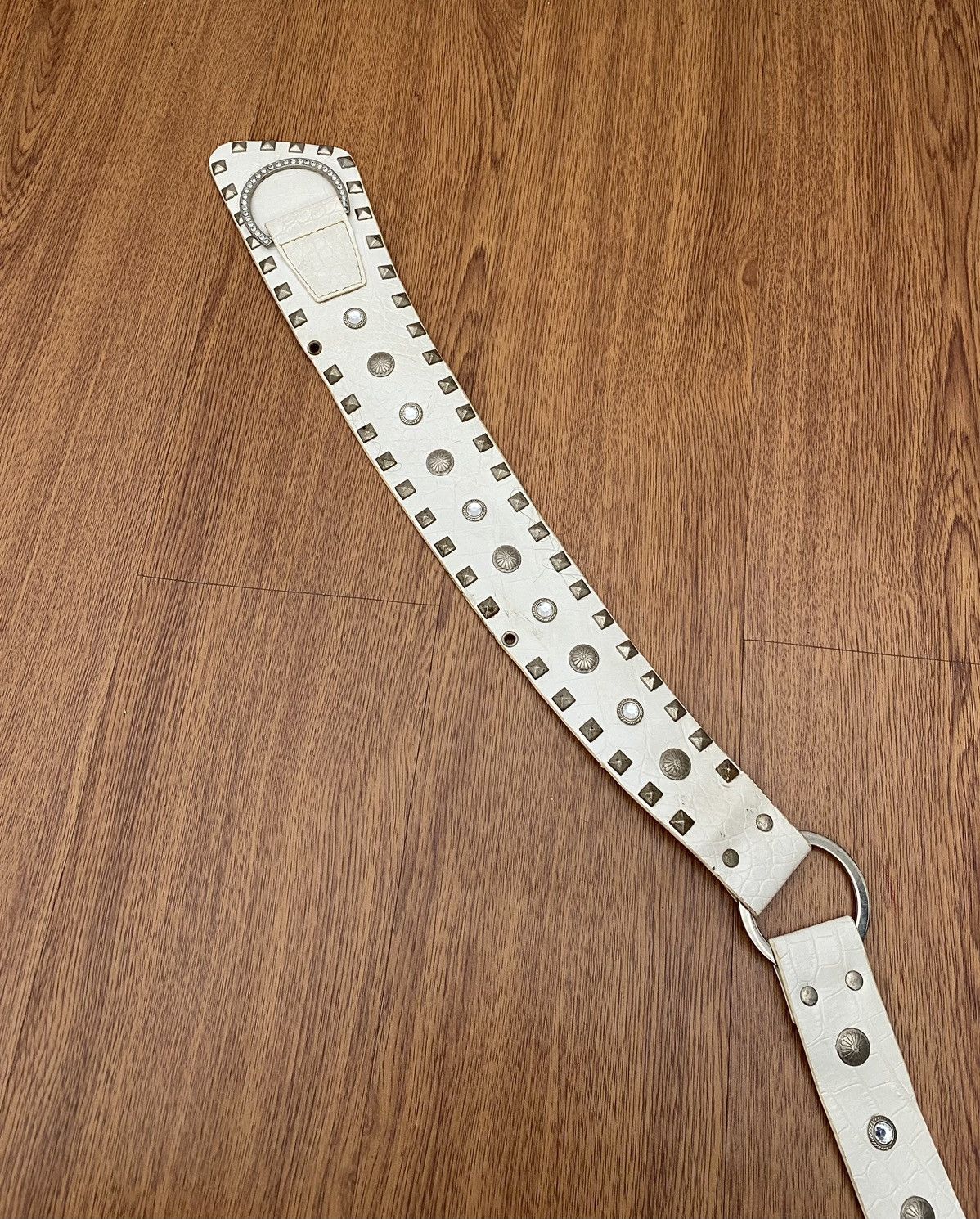 If Six Was Nine × Japanese Brand × Le Grande Bleu (L.G.B.) Wide studded crystal belt Size ONE SIZE - 3 Thumbnail