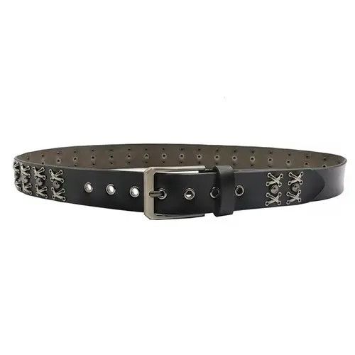 Japanese Brand Kinuka x Miyu The Barb Crook Rivet Cowskin Punk Gothic Belt Size ONE SIZE - 5 Thumbnail