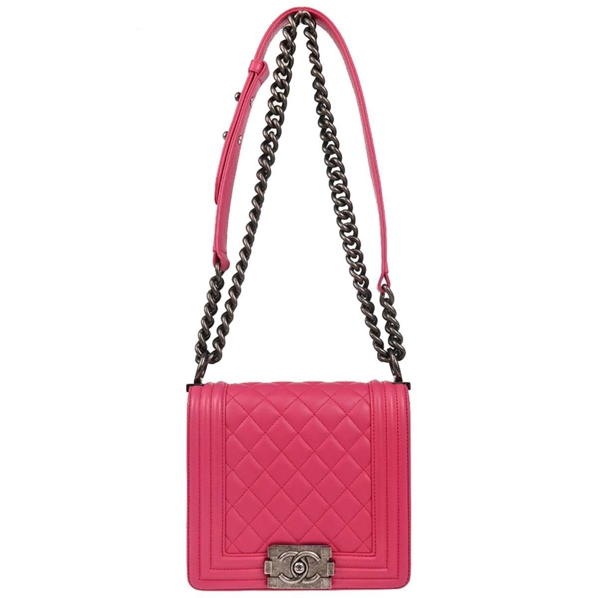 Chanel Chanel Square Boy Flap Bag Quilted Lambskin Size ONE SIZE - 1 Thumbnail