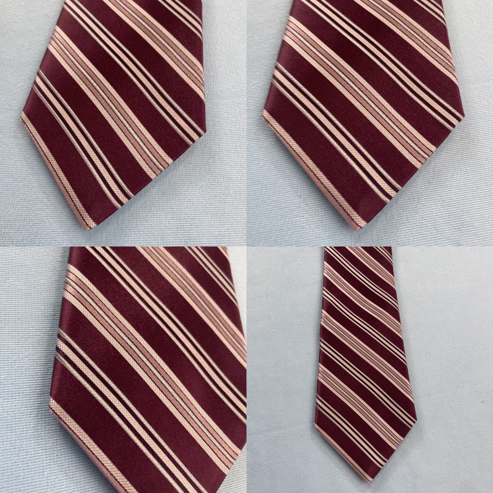 Michael Kors VINTAGE Michael Kors Tie 100% Silk Red Pink Exec Striped Necktie Made USA 3x60 Mens Size ONE SIZE - 8 Thumbnail