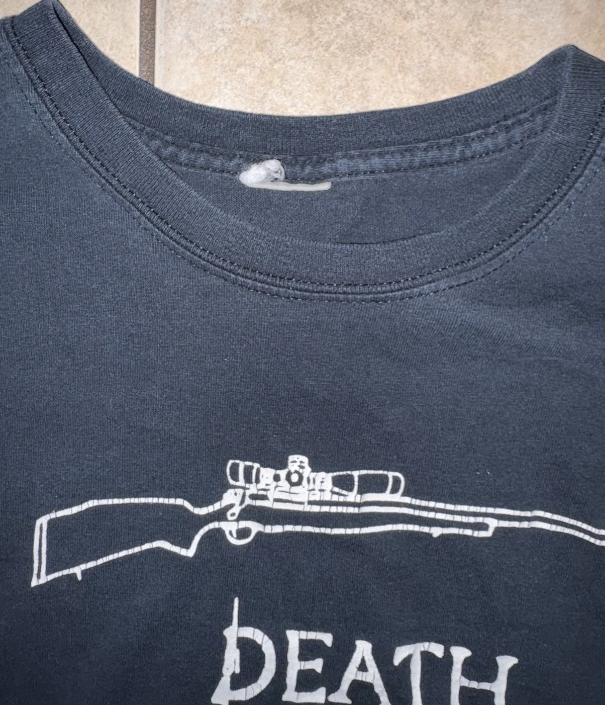Hanes Vintage marine corps sniping shirt Death from Afar XL Size US XL / EU 56 / 4 - 2 Thumbnail