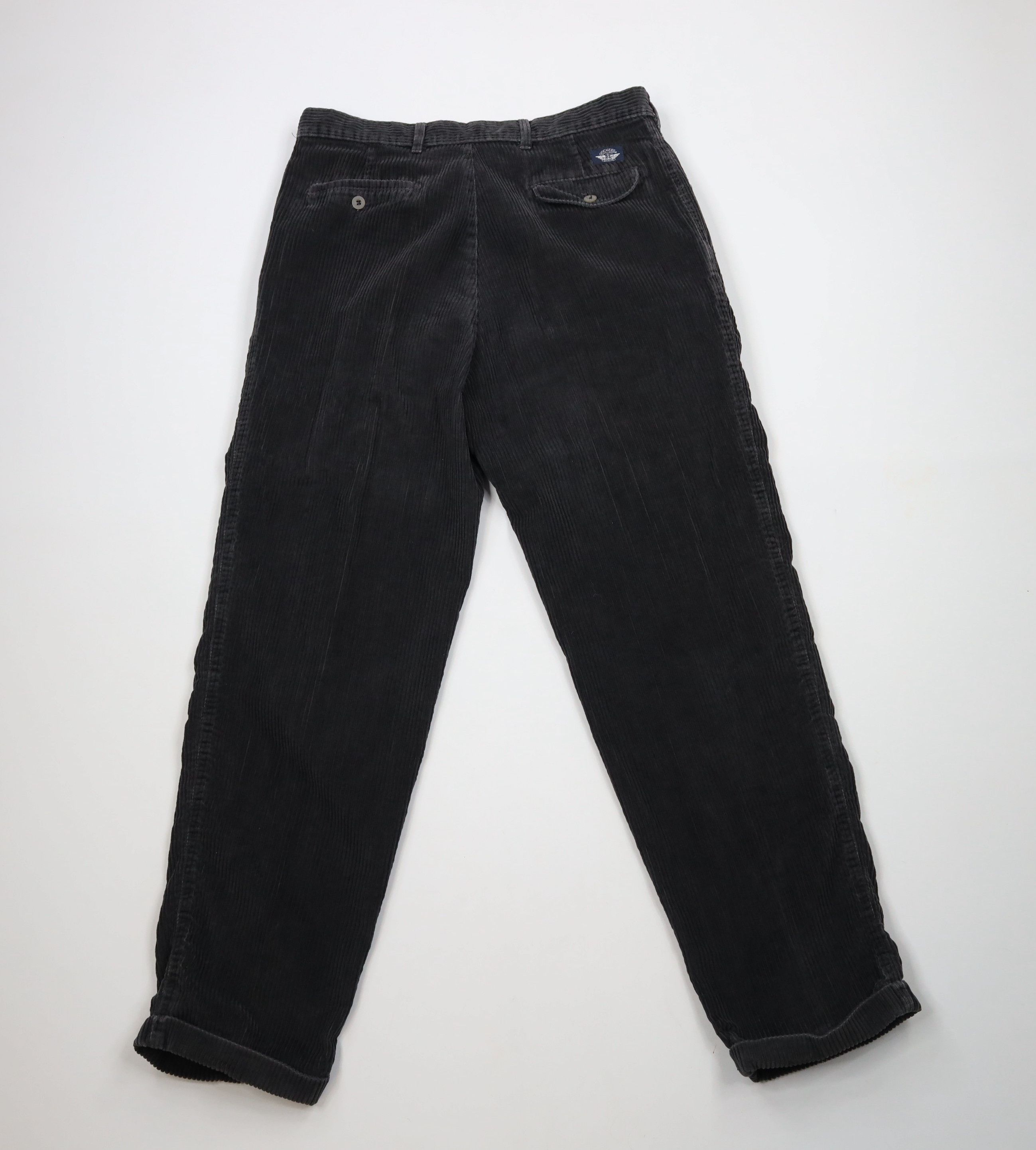 Vintage Vintage 90s Streetwear Cuffed Corduroy Chino Pants Gray Size US 36 / EU 52 - 9 Thumbnail