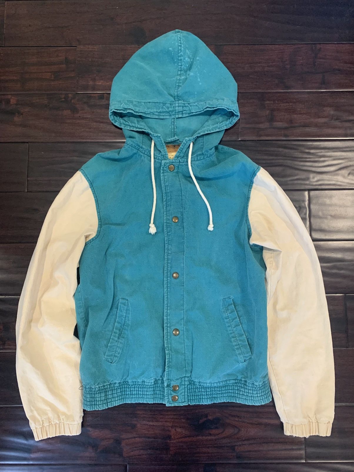 Vintage 90s fresh squeeze hooded varsiety jacket Size US M / EU 48-50 / 2 - 1 Thumbnail